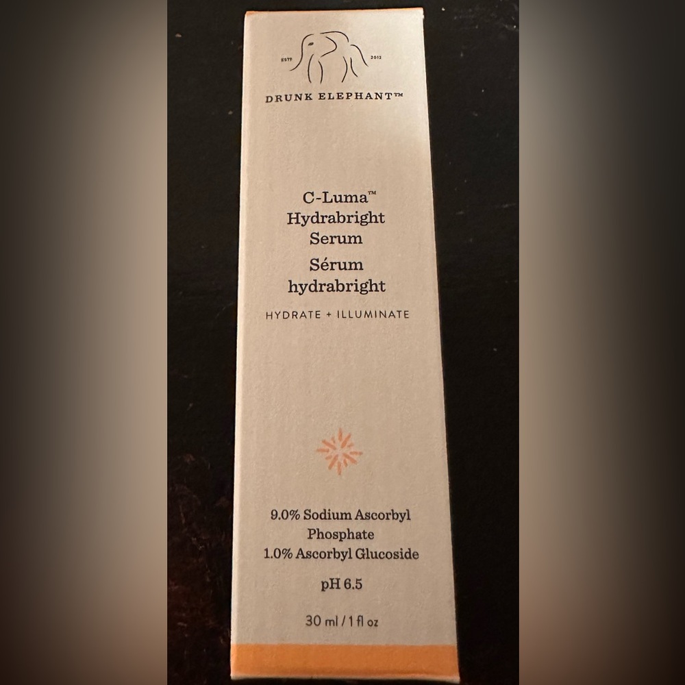 Drunk Elephant C-Luma Hydrabright Serum - White and Orange